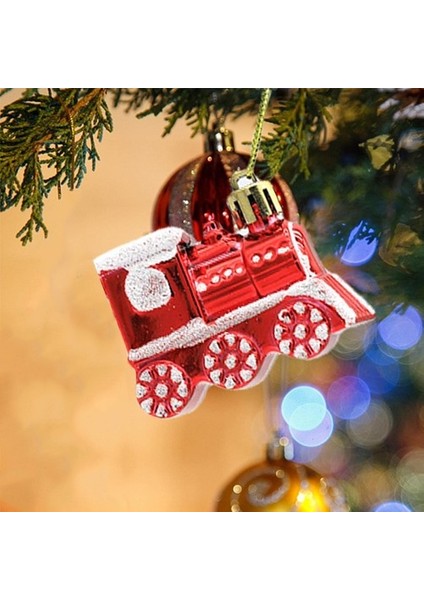 Yılbaşı Temalı Mini Tren Dekorasyon Seti 4 Adet modelleri