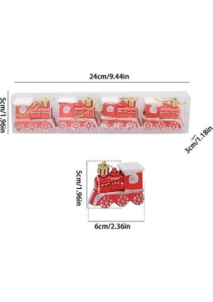 Yılbaşı Temalı Mini Tren Dekorasyon Seti 4 Adet fırsatları