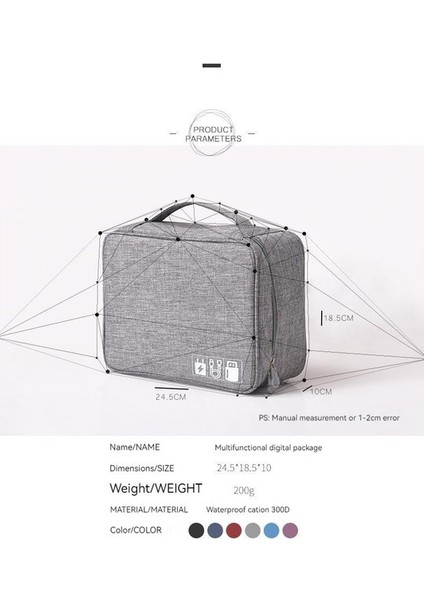 Yeni Veri Saklama Polyester One Land Katyonik Kablosu Fonksiyonlu Ele Dijital Çok Çantası Çanta (Yurt Dışından) fiyatları