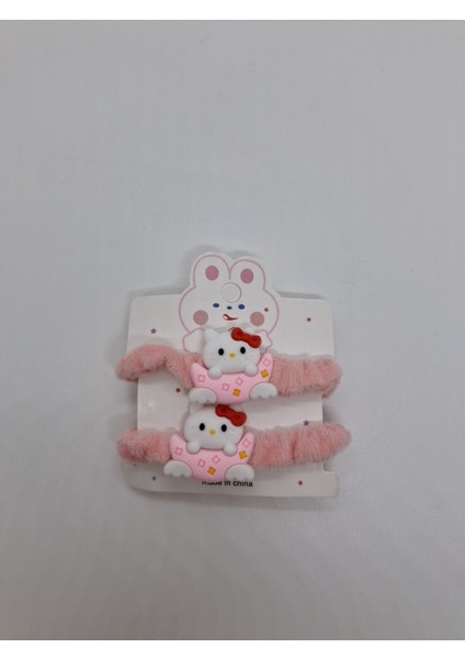 Figürlü Lastik Toka Seti Hello Kitty Arabalı Ayıcık