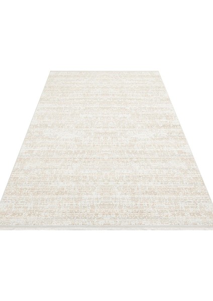 Sateen Koleksiyonu Makinede Yıkanabilen, Kolay Kullanımlı Kaymaz Taban Halı ST101 Bej