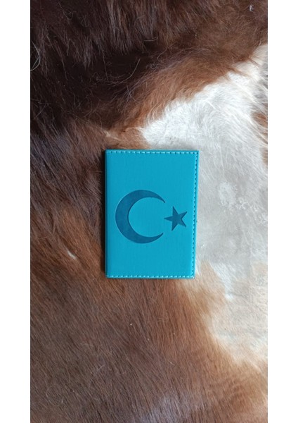 Dikişli Bayrak Baskı Araç Ruhsat Kılıfı Kabı Ruhsatlık Ruhsat Koruyucu