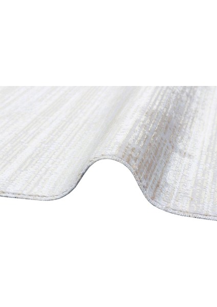 Sateen Koleksiyonu Makinede Yıkanabilen, Kolay Kullanımlı Kaymaz Taban Halı ST09 Bej Gold fırsatları