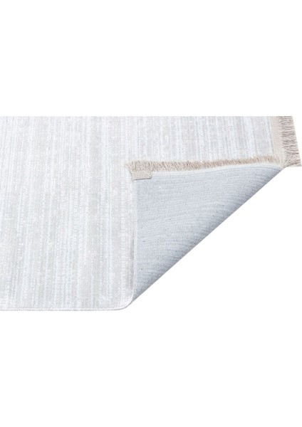 Sateen Koleksiyonu Makinede Yıkanabilen, Kolay Kullanımlı Kaymaz Taban Halı ST09 Gri