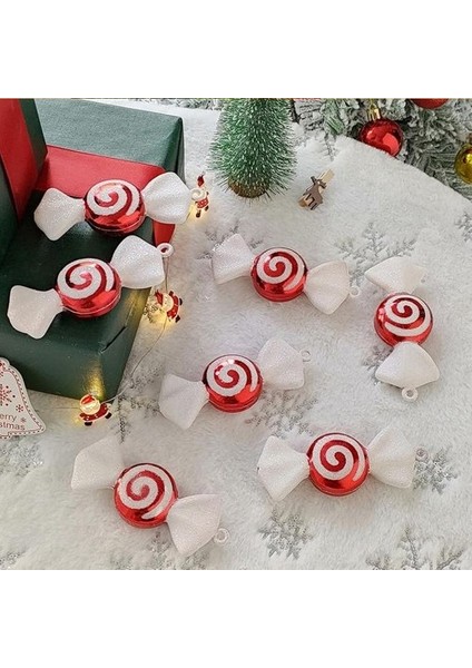 Kırmızı Beyaz Şeker Simli Yılbaşı Ağacı Süsü 16 cm 1 Adet fiyatları