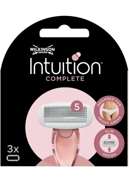 Intuition Complete Kadın Tıraş Bıçağı Kartuşu | 5 Bıçaklı 3 Yedek Kartuş