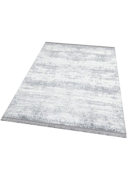 Sateen Koleksiyonu Makinede Yıkanabilen, Kolay Kullanımlı Kaymaz Taban Halı ST01 Gri