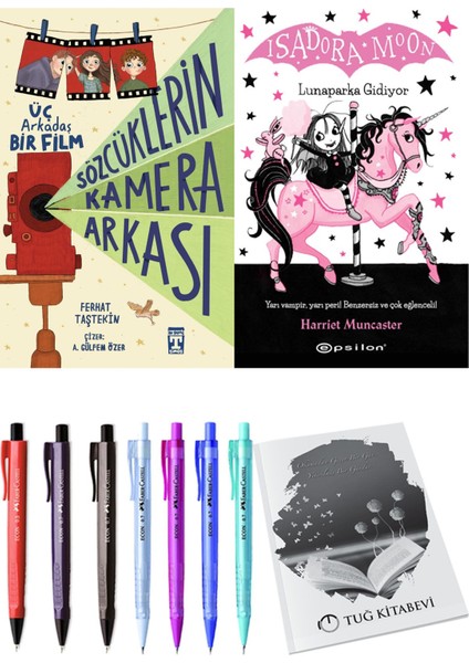 Isadora Moon 7 Lunaparka Gidiyor ve Sözcüklerin Kamera Arkası 2li Set
