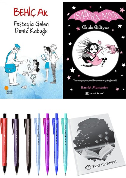 Isadora Moon 1 Okula Gidiyor ve Postayla Gelen Deniz Kabuğu 2li Set