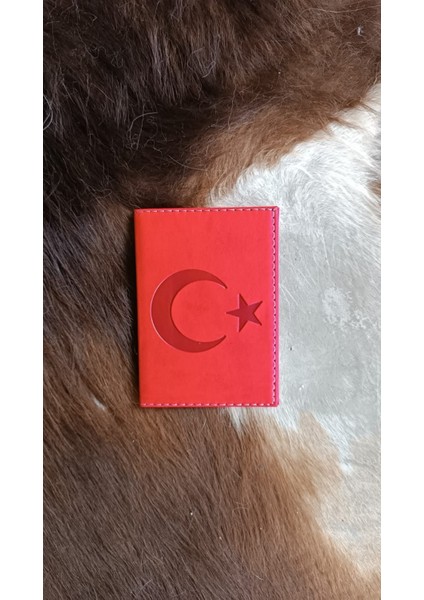 Dikişli Bayrak Baskı Araç Ruhsat Kılıfı Kabı Ruhsatlık Ruhsat Koruyucu