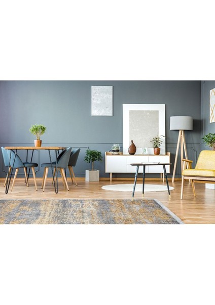 Sateen Koleksiyonu Makinede Yıkanabilen, Kolay Kullanımlı Kaymaz Taban Halı ST01 Toprak