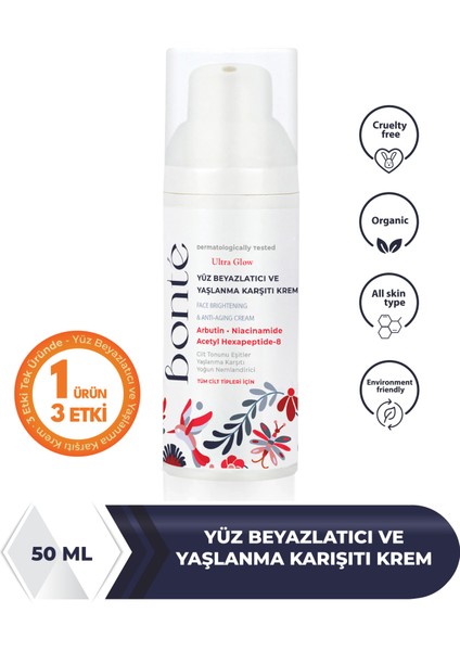 Yüz ve Yaşlanma Karşıtı Krem (Ultra Glow) 50 ml