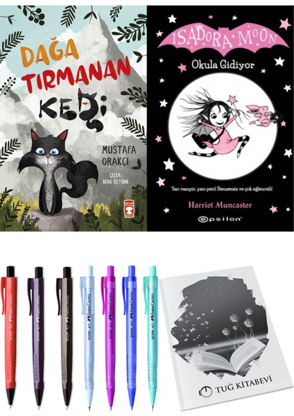 Isadora Moon 1 Okula Gidiyor ve Dağa Tırmanan Kedi 2li Set