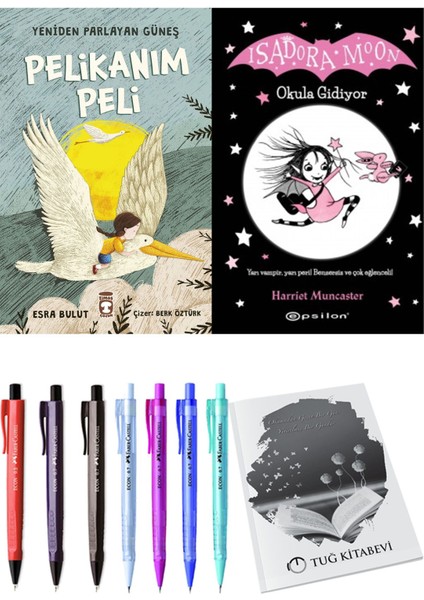 Isadora Moon 1 Okula Gidiyor ve Yeniden Parlayan Güneş Pelikanım Peli 2li Set