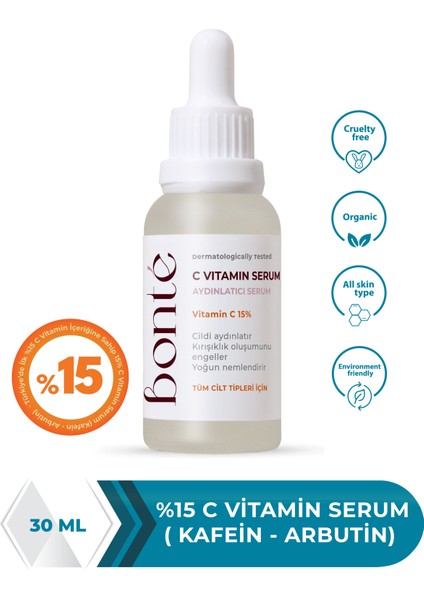 Vitamin C 15% Aydınlatıcı Serum 30 ml
