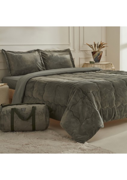 Flufy Tek Kişilik Soft Dream Comfort Set Haki