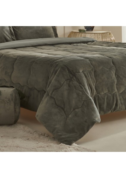 Flufy Tek Kişilik Soft Dream Comfort Set Haki