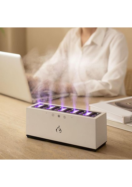 Hava Nemlendirici Difüzör Humidifier Buhar Makinesi Nemlendirici Aroma Terapi Difüzörü 900 ml Kapasiteli 10X25 cm Ev Ofis Spa Oda Nemlendirici K15 Beyaz