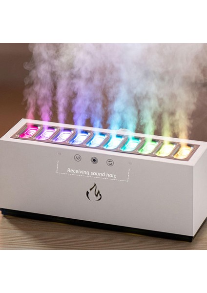 Hava Nemlendirici Difüzör Humidifier Buhar Makinesi Nemlendirici Aroma Terapi Difüzörü 900 ml Kapasiteli 10X25 cm Ev Ofis Spa Oda Nemlendirici K15 Beyaz