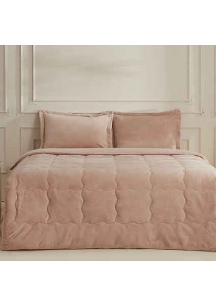 Flufy Tek Kişilik Soft Dream Comfort Set Pudra
