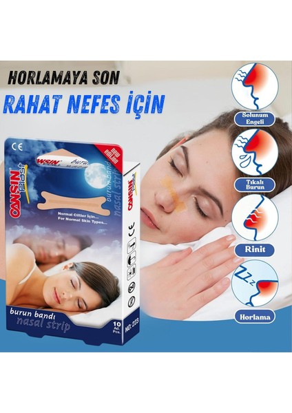 Burun Bandı Cansın Plast Horllama Bandı Burun Tıkanıklığı Giderici Rahat Nefes Alma Bandı fiyatları