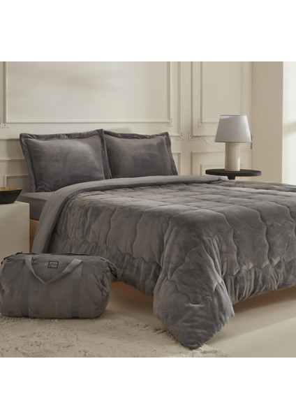Flufy Tek Kişilik Soft Dream Comfort Set Antrasit