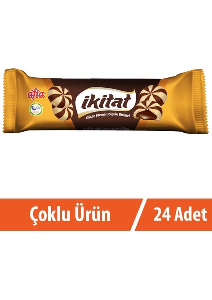 Ikitat Kakao Krema Dolgulu Bisküvi 24X75 gr