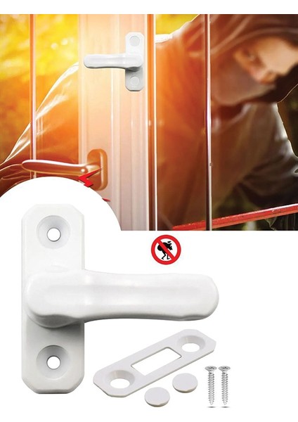 Pvc Kapı Pencere Pimapen Emniyet Kilidi Çocuk Hırsız Güvenlik Mandalı - Beyaz