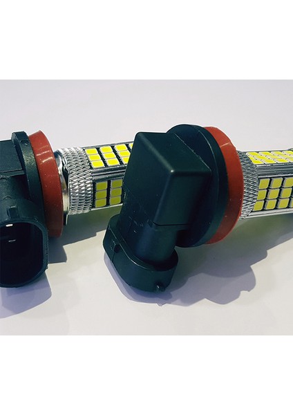 H8/11 Sis Farları Için LED Ampul 2835 CHIP Beyaz Mercekli 66 LEDLI