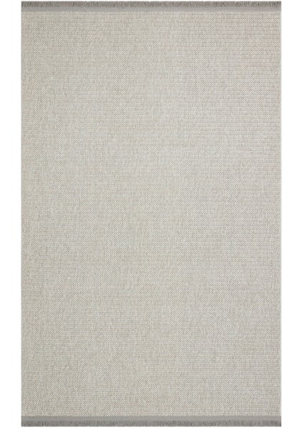 Motto Koleksiyonu Yumuşak Tozsuz Örgü Dokuma Modern Halı Plain Gri