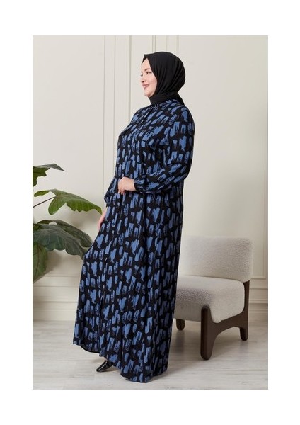 Kadin Buyuk Beden Oversize Rahat Kalıp Yazlik Elbise Alaçatı Model
