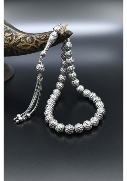 Erkek 925 Ayar Gümüş Tesbih Orta Boy -34 Gr- 901351 fırsatları