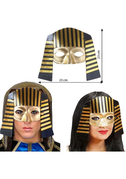 Halloween Egyptian Mısır Altın Renk Kobra Yılan Başlıklı Eva Malzeme Maske 1 Adet