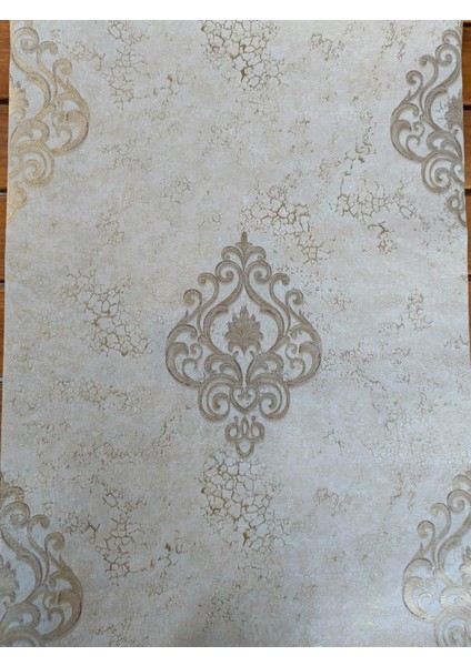 Gold Işıltılı Hafif Kabartmalı Damask Klasik Duvar Kağıdı (5m2) fiyatları