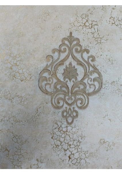 Gold Işıltılı Hafif Kabartmalı Damask Klasik Duvar Kağıdı (5m2) modelleri