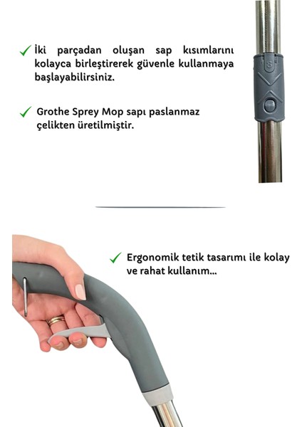 Twin Çift Taraflı Sprey Mop -Tıpasız Sistem - Üretici Garantili
