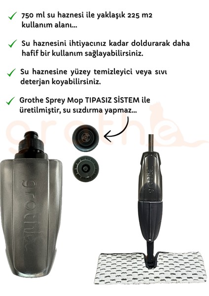 Twin Çift Taraflı Sprey Mop -Tıpasız Sistem - Üretici Garantili