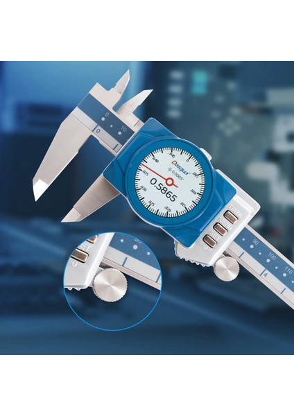 3004-0005 Dijital Kadranlı Kumpaslar 150mm/6″ IP67 Elektronik Mikrometre 0,0005” Metrik, Inç ve Kesirli Dönüştürme, Kılıflı Darbeye Dayanıklı Ölçüm Aleti