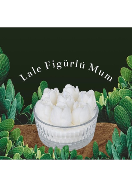 Lale Figürlü %100 Doğal Soya Wax Kokulu Dekoratif Mum