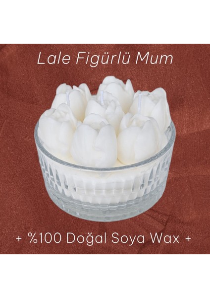 Lale Figürlü %100 Doğal Soya Wax Kokulu Dekoratif Mum