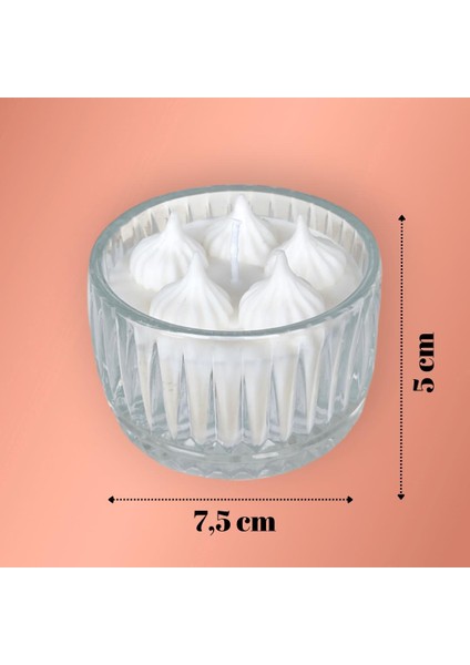 Kremşanti Görünümlü %100 Doğal Soya Wax Kokulu Dekoratif Mum