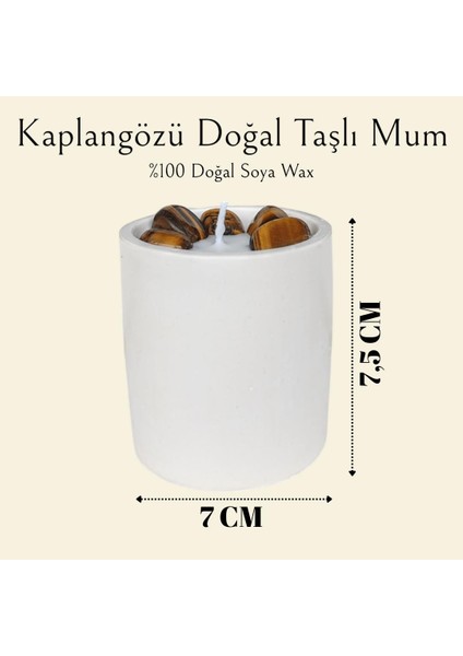 Kaplangözü Doğal Taşlı %100 Doğal Soya Wax Dekoratif Kokulu Mum