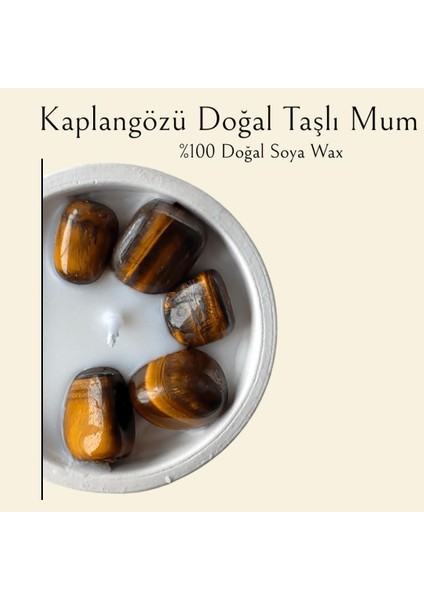 Kaplangözü Doğal Taşlı %100 Doğal Soya Wax Dekoratif Kokulu Mum