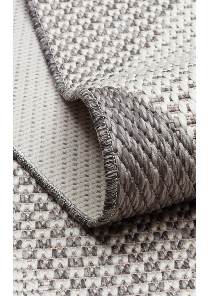 Mono Koleksiyonu Yumuşak Dokulu Kaymaz Tabanlı Şık Kilim Mno 03 Gri