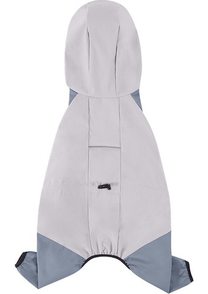 Gri Köpek Yağmurluğu Su Geçirmez Evcil Hayvan Yağmurluğu (Yurt Dışından)