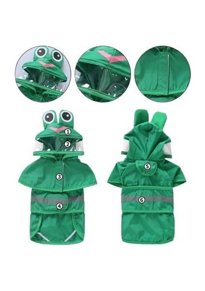 Bacakları ve Her Şey Dahil Evcil Hayvan Yağmurluğuyla Birlikte Yeşil Köpek Yağmurluğu (Yurt Dışından) fiyatları
