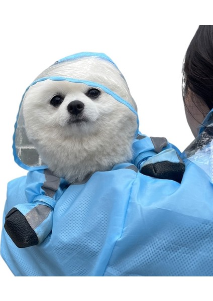 Köpek Yağmurluğu Su Geçirmez Küçük Köpek Evcil Hayvan Yağmurluğu Bacaklı, Mavi (Yurt Dışından) fırsatları