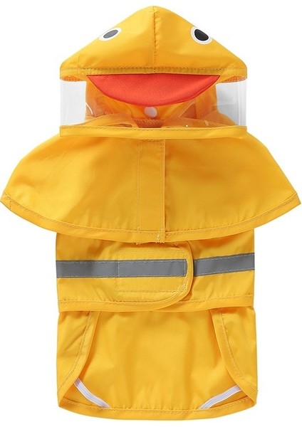 Orta ve Büyük Köpekler Için Köpek Yağmurluğu Sarı Çekilebilir Evcil Hayvan Yağmurluğu (Yurt Dışından)