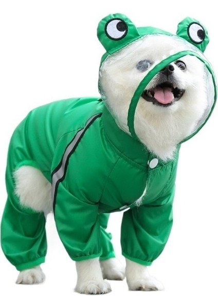 Su Geçirmez Küçük, Orta ve Büyük Köpek Evcil Hayvan Yağmurluğu Yeşil (Yurt Dışından)