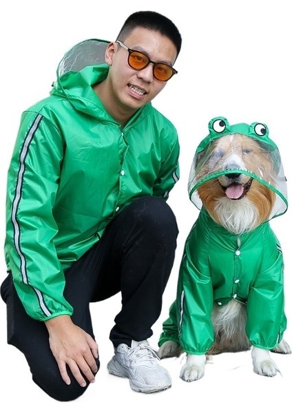 Su Geçirmez Küçük, Orta ve Büyük Köpek Evcil Hayvan Yağmurluğu Yeşil (Yurt Dışından) fiyatları